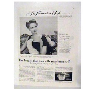 1951 Pond's Cold Cream  Mag Print Ad Lady Boyle